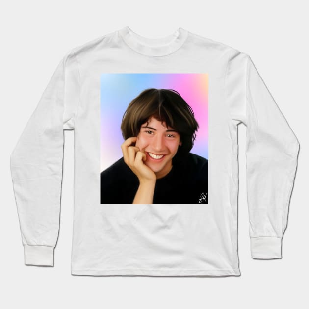 Keanu Reeves Long Sleeve T-Shirt by Uglykidsophie